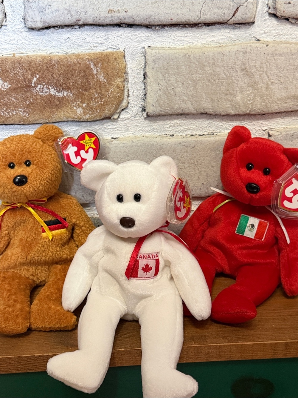 Ty Beanie Babies Bears Maple Germania and Osito - Canada Germany Mexico